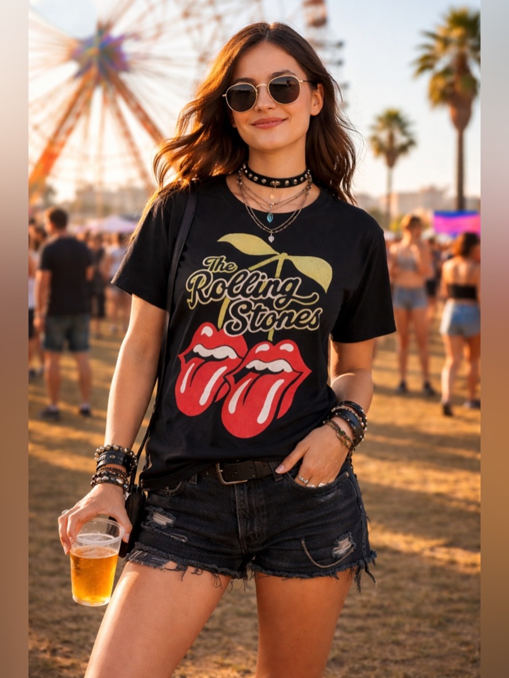 Rolling Stones Double Tongue Tee XL NWT Graphic Band Shirt Concert Festival - Picture 10 of 10